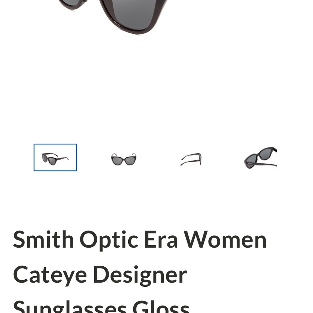 Smith Optics Black Cat Eye Sunglasses Glossy Finish